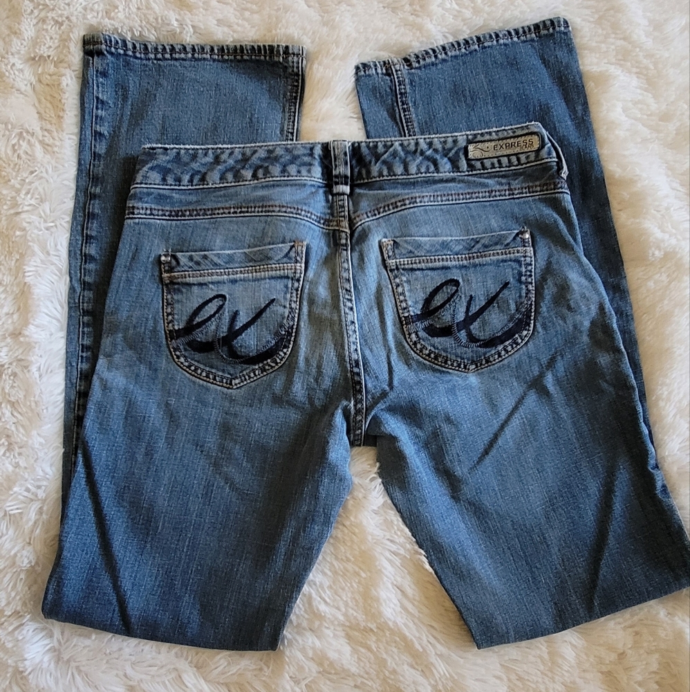 Express Boot Cut Jeans Sz 6R W 31 R 7.5 L 29